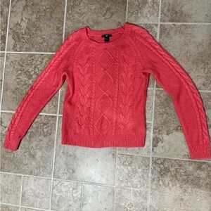 H&M Coral Cable Knit Sweater